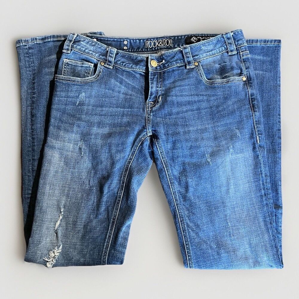 ROCK & ROLL COWGIRL Low Rise Bootcut Riding Western Jeans Women's Size 33 x 36
